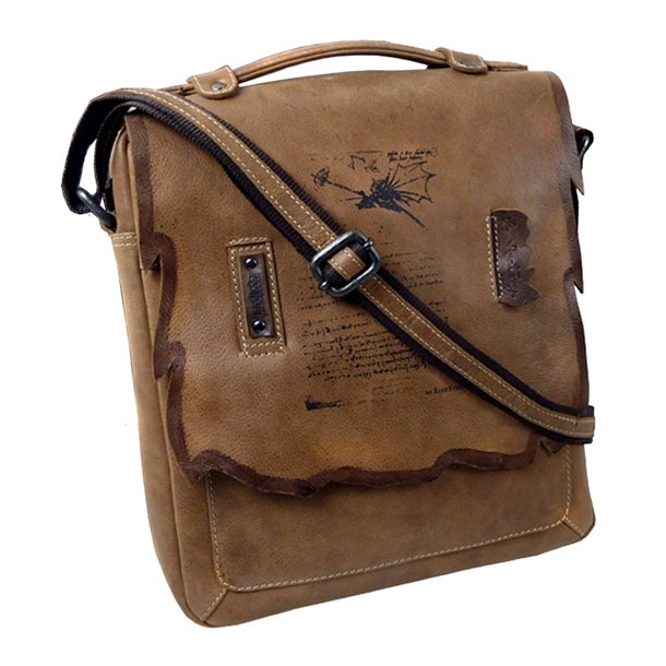 Skuldertaske / Crossbody der rummer A4 med "DA VINCI" motiv 